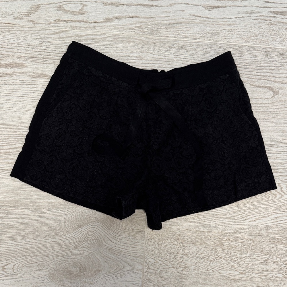 LOFT Black Lace Lined Shorts